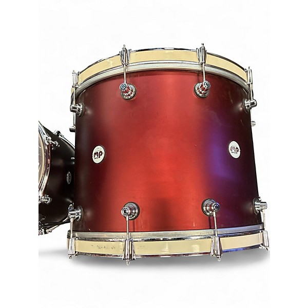 Used DW 3 Piece Design Series matte Red Drum Kit