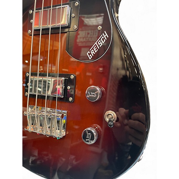 Used Gretsch Guitars Streamliner Jet Club Bass Single-Cut Short-Scale Havana Burst Electric Bass Guitar