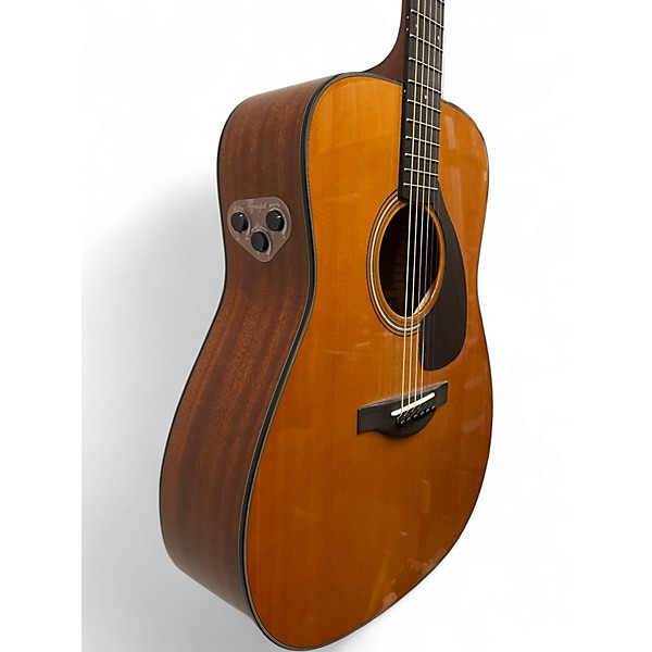 Used Yamaha fgx 5 red label Natural Acoustic Electric Guitar