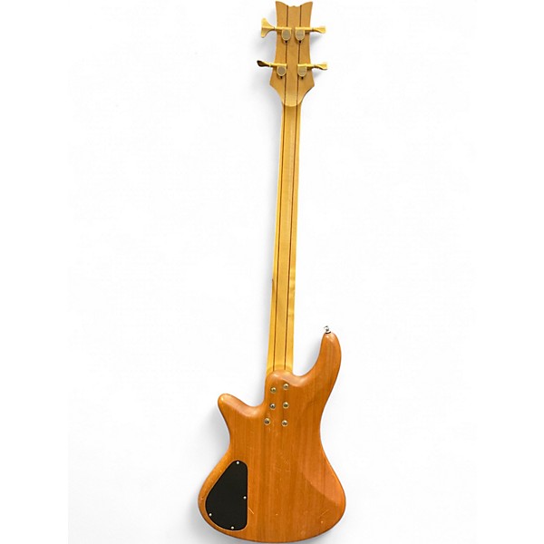 Used Schecter Guitar Research Stiletto Custom 4 String Natural Electric Bass Guitar