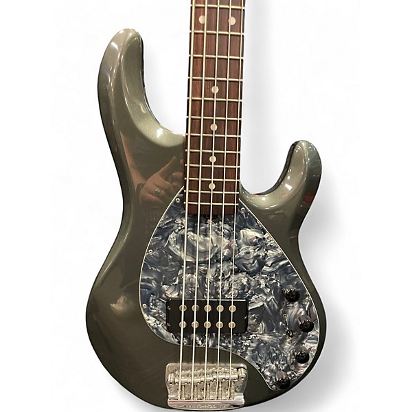 Used Ernie Ball Music Man Stingray 5 H Pewter Electric Bass Guitar