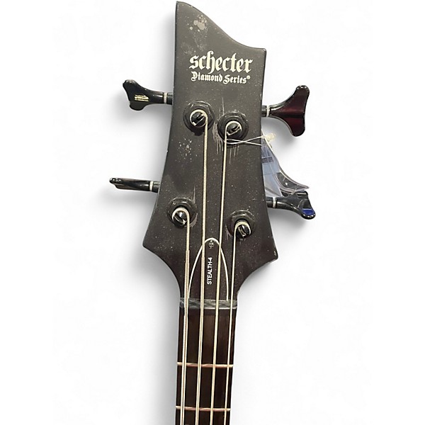 Used Schecter Guitar Research STILETTO STEALTH 4 SATIN BLACK Electric Bass Guitar
