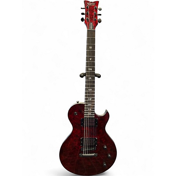 Used Schecter Guitar Research SOLO II APOCALYPSE RED Solid Body Electric Guitar