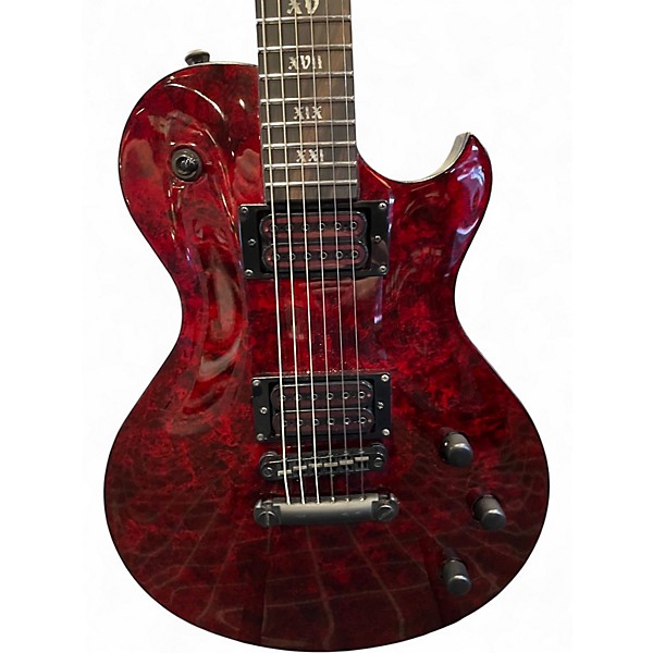 Used Schecter Guitar Research SOLO II APOCALYPSE RED Solid Body Electric Guitar
