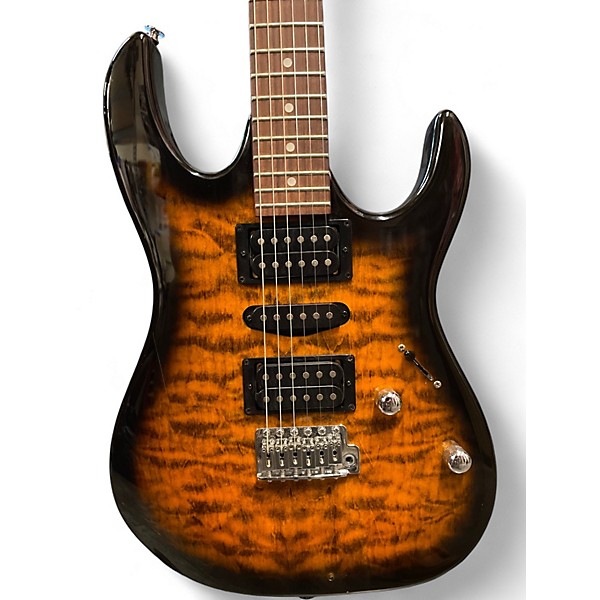 Used Ibanez GRX70QA TIGER BURST Solid Body Electric Guitar