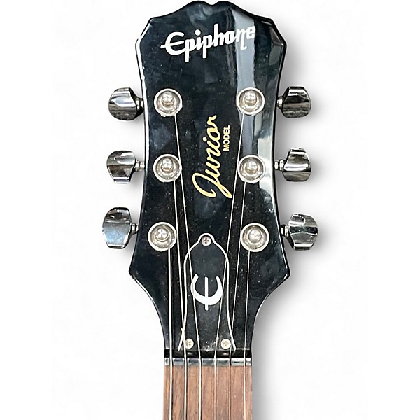 Used Epiphone Les Paul Junior Single Cut Ebony Solid Body Electric Guitar