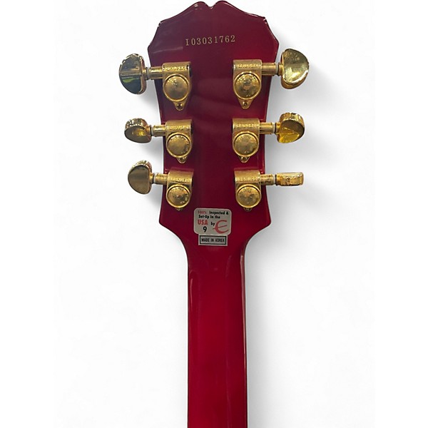 Used 2003 Epiphone Les Paul Custom Cherry Sunburst Solid Body Electric Guitar