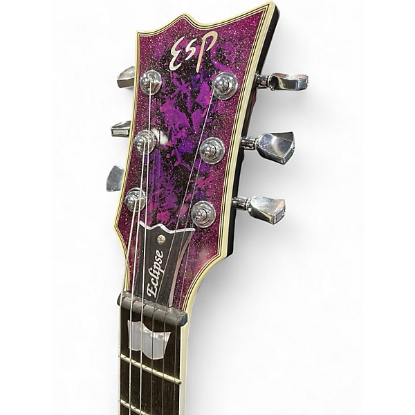 Used ESP Eclipse Custom Purple Peel Solid Body Electric Guitar