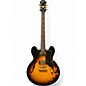 Used Epiphone Dot Deluxe Flametop 3 Tone Sunburst Hollow Body Electric Guitar thumbnail