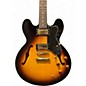 Used Epiphone Dot Deluxe Flametop 3 Tone Sunburst Hollow Body Electric Guitar