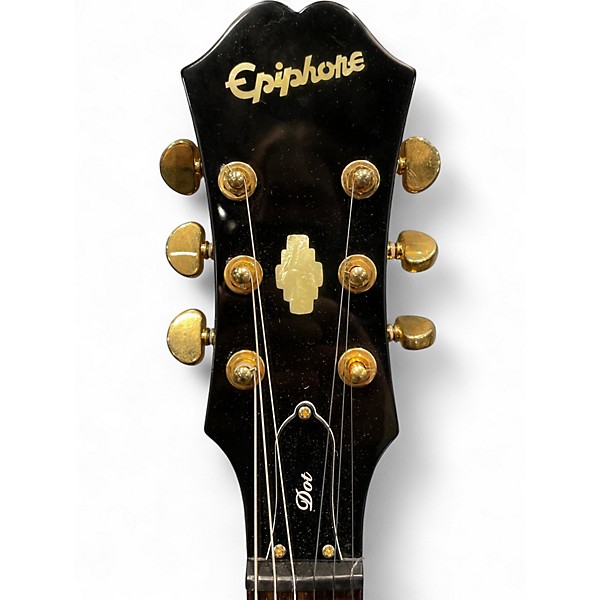 Used Epiphone Dot Deluxe Flametop 3 Tone Sunburst Hollow Body Electric Guitar