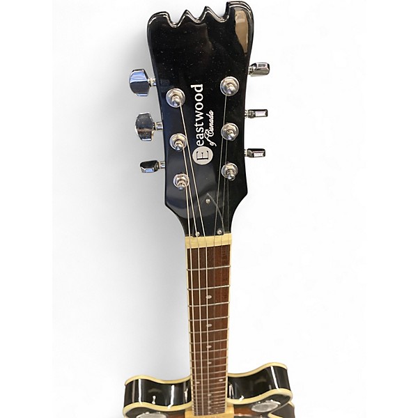 Used Eastwood Delta 4 Tenor 2 Tone Sunburst Hollow Body Electric Guitar