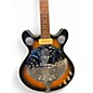 Used Eastwood Delta 4 Tenor 2 Tone Sunburst Hollow Body Electric Guitar