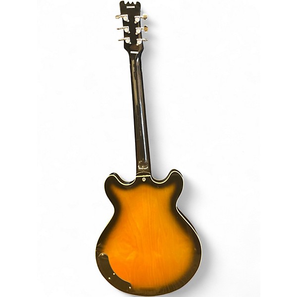Used Eastwood Delta 4 Tenor 2 Tone Sunburst Hollow Body Electric Guitar