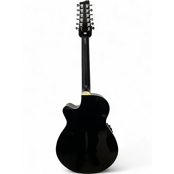 Used Stagg SA40MJCFI Black 12 String Acoustic Electric Guitar