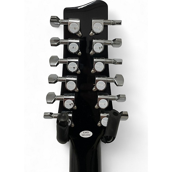 Used Stagg SA40MJCFI Black 12 String Acoustic Electric Guitar