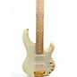 Used Ernie Ball Music Man Stingray HH 5 String white and gold Electric Bass Guitar