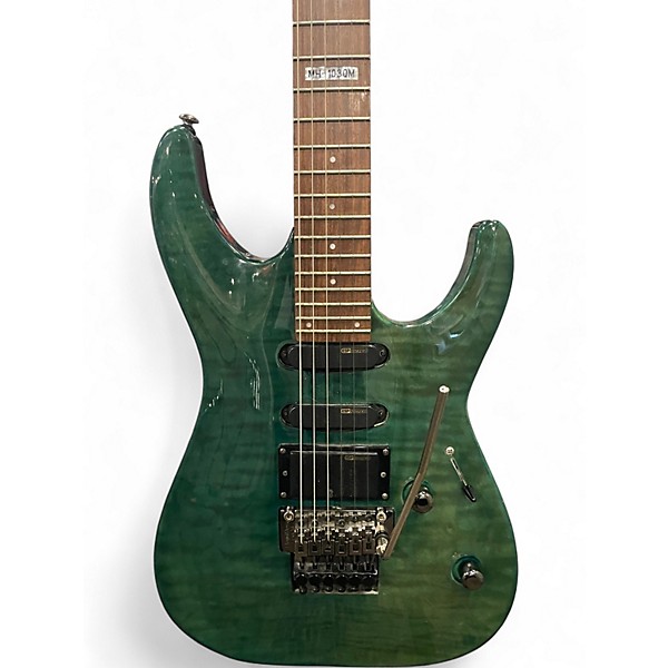 Used ESP LTD MH103QM Trans Green Solid Body Electric Guitar