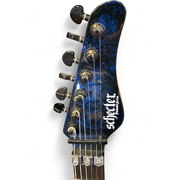 Used Schecter Guitar Research Sun Valley Super Shredder FRS Blue Reign Solid Body Electric Guitar