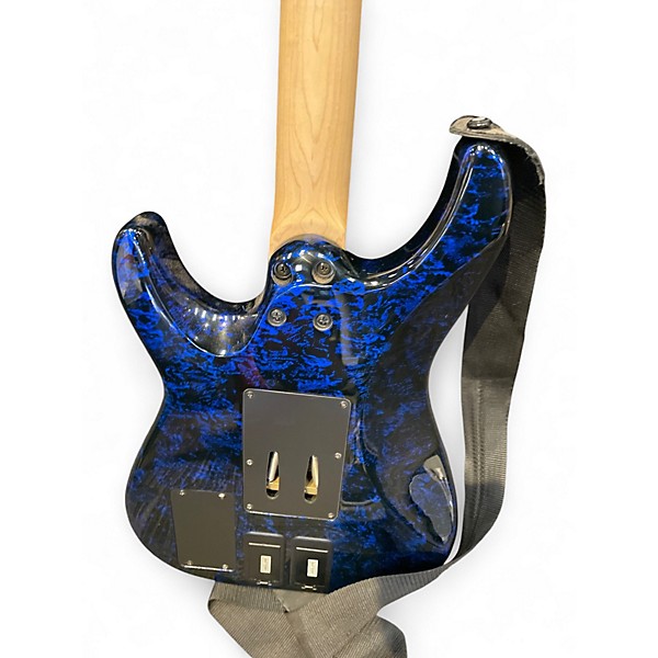 Used Schecter Guitar Research Sun Valley Super Shredder FRS Blue Reign Solid Body Electric Guitar