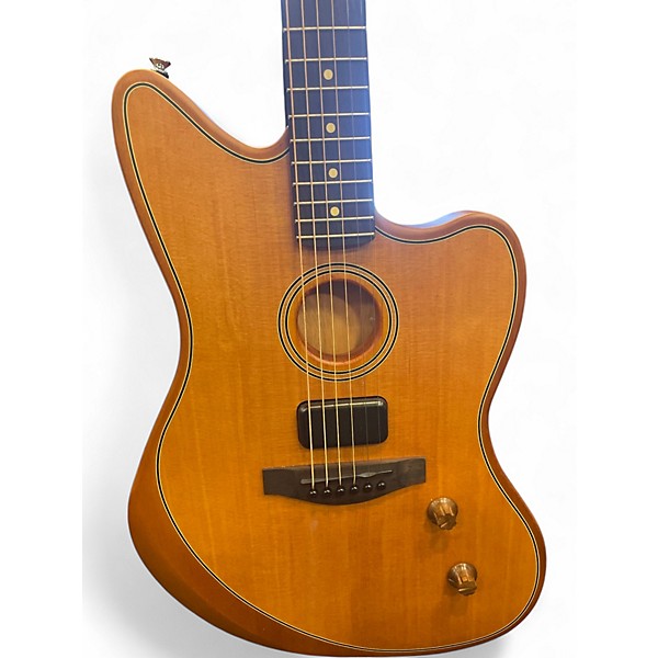 Used Fender ACOUSTASONIC JAZZMASTER Walnut Acoustic Electric Guitar