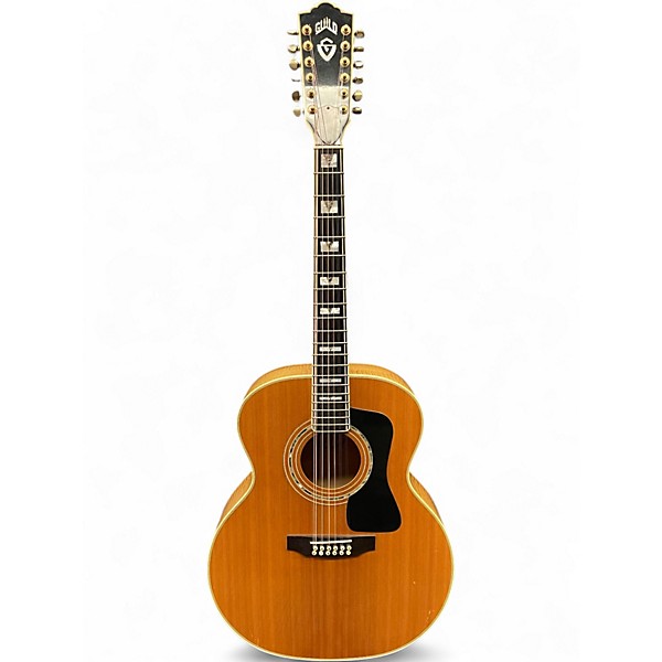 Vintage 1990s Guild JF65-12 Natural 12 String Acoustic Electric Guitar