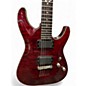 Used Schecter Guitar Research Hellraiser Deluxe Crimson Red Trans Solid Body Electric Guitar