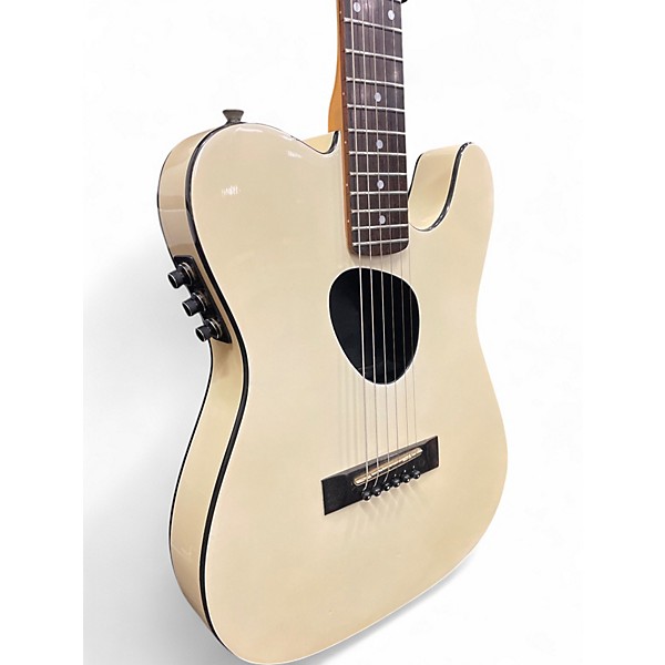 Used Kramer Ferrington White Acoustic Electric Guitar