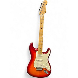 Used 2017 Fender Standard Stratocaster HSS Plus Top Aged Cherry Burst Solid Body Electric Guitar