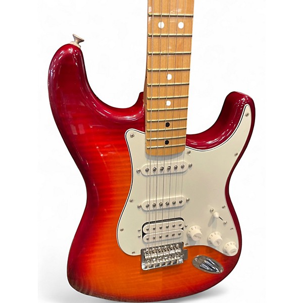 Used 2017 Fender Standard Stratocaster HSS Plus Top Aged Cherry Burst Solid Body Electric Guitar