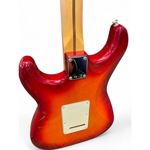 Used 2017 Fender Standard Stratocaster HSS Plus Top Aged Cherry Burst Solid Body Electric Guitar