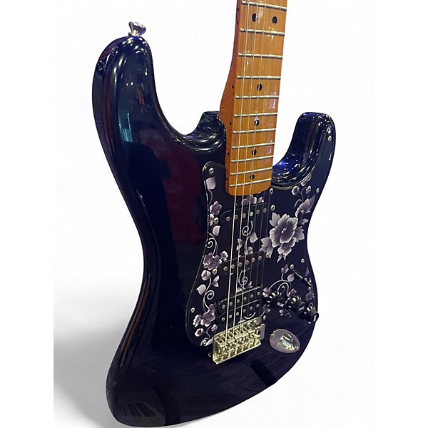 Used Squier STRATOCASTER CLASSIC VIBE 70S BLACK ROSES Solid Body Electric Guitar