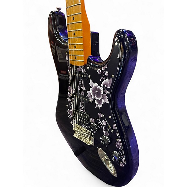 Used Squier STRATOCASTER CLASSIC VIBE 70S BLACK ROSES Solid Body Electric Guitar