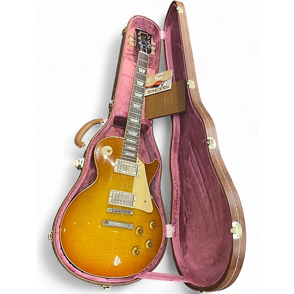 Used 2018 Gibson Custom Shop Historic Vos 1959 Les Paul Standard Reissue Royal Iced Tea Solid Body Electric Guitar