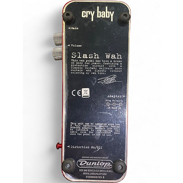 Used Dunlop SW95 Cry Baby Slash Wah Effect Pedal