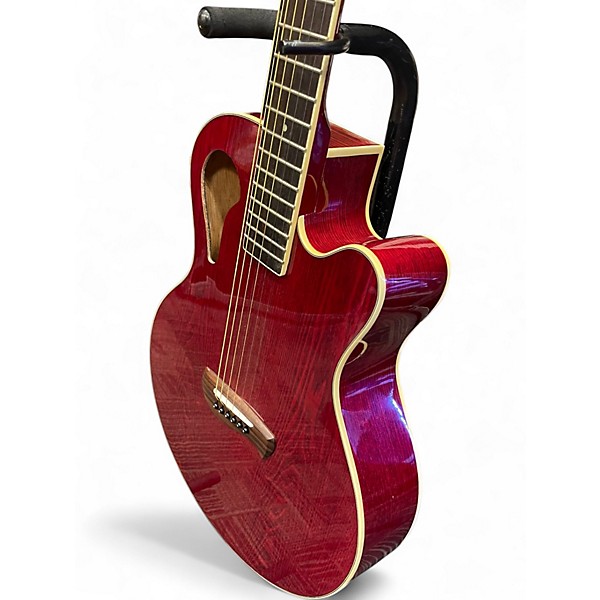 Used Olympia By Tacoma OMC-11CE6 Red Acoustic Electric Guitar
