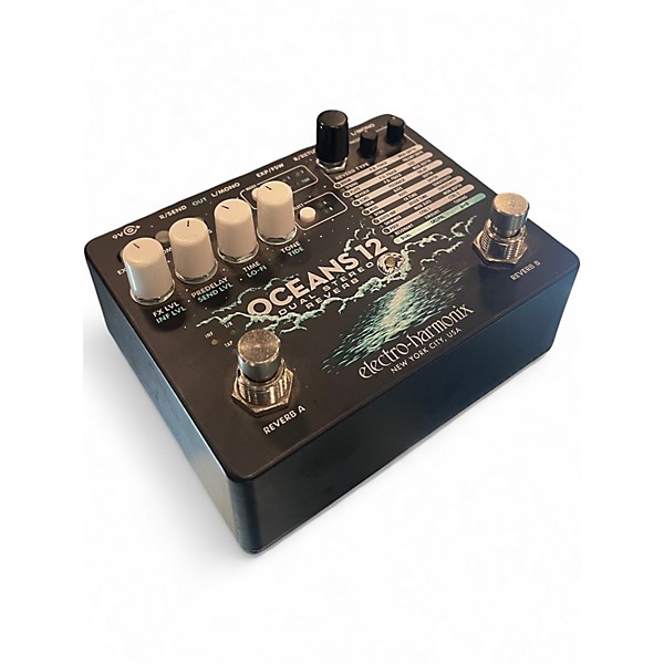Used Electro-Harmonix OCEANS 12 DUAL STEREO REVERB Effect Pedal