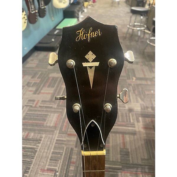 Vintage 1960s Hofner 739 Closed Back Banjo Antique Natural Banjo