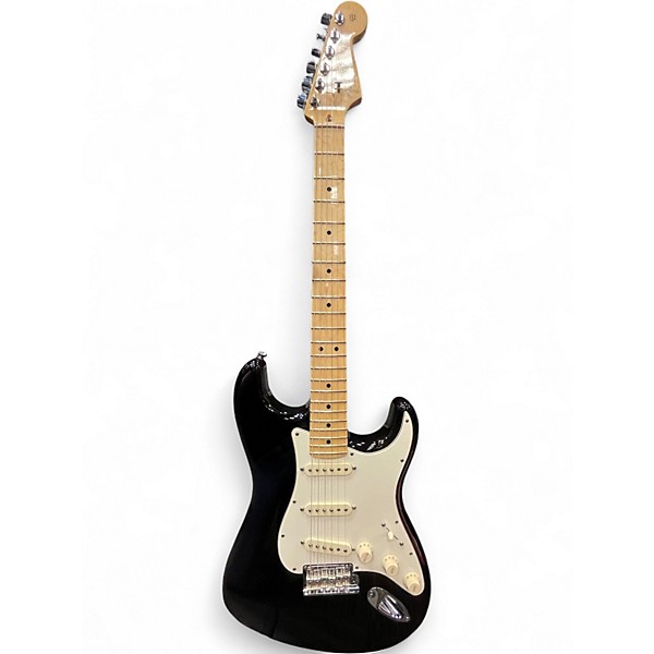Used Fender American Standard Stratocaster Black Solid Body Electric Guitar