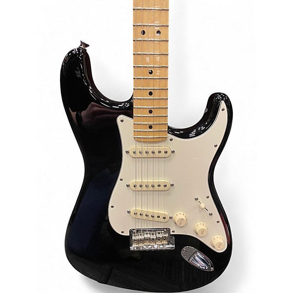 Used Fender American Standard Stratocaster Black Solid Body Electric Guitar