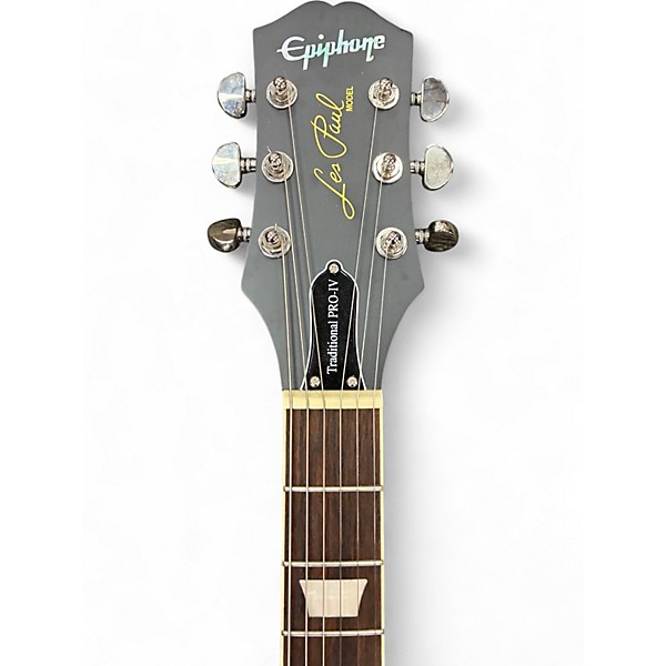 Used Epiphone Les Paul traditional pro IV Satin Black Solid Body Electric Guitar