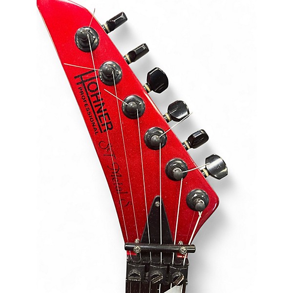 Used Hohner ST METAL S Chrome Red Metallic Solid Body Electric Guitar