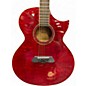 Used Laguna LG4CETR Trans Red Acoustic Electric Guitar
