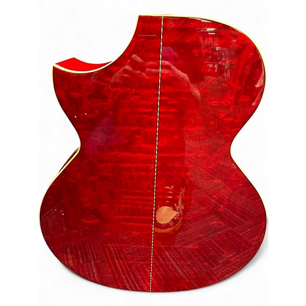 Used Laguna LG4CETR Trans Red Acoustic Electric Guitar