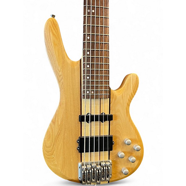 Used Acepro 6 String Natural Electric Bass Guitar