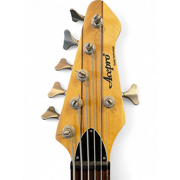 Used Acepro 6 String Natural Electric Bass Guitar