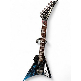 Used Jackson rr3 air brush blue flame Solid Body Electric Guitar