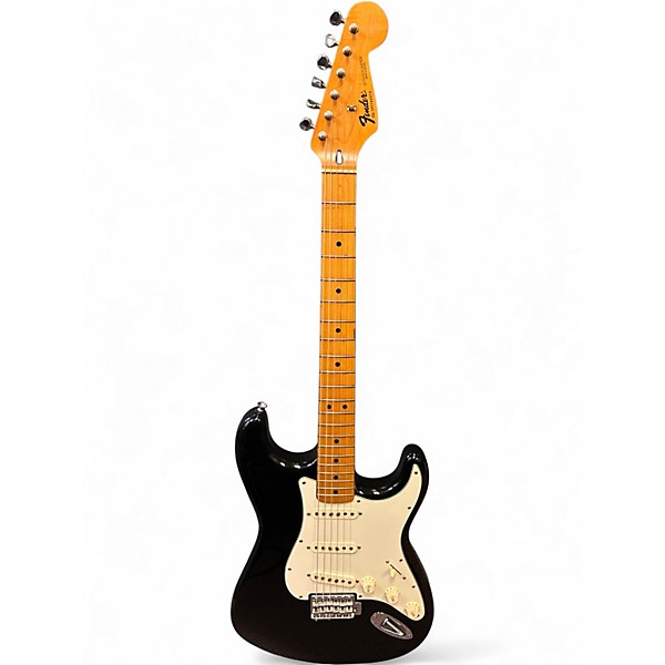 Used 1998 Fender Standard Stratocaster Black Solid Body Electric Guitar