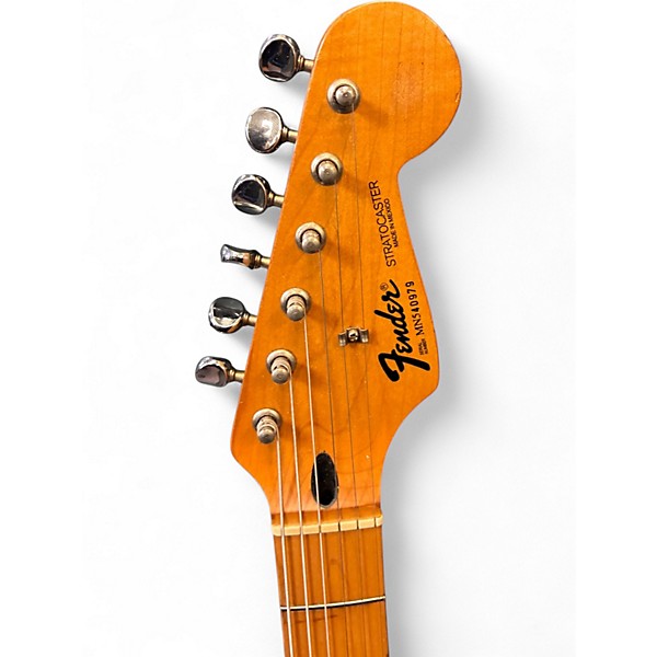 Used 1998 Fender Standard Stratocaster Black Solid Body Electric Guitar