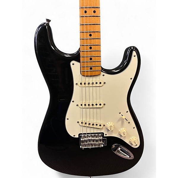Used 1998 Fender Standard Stratocaster Black Solid Body Electric Guitar